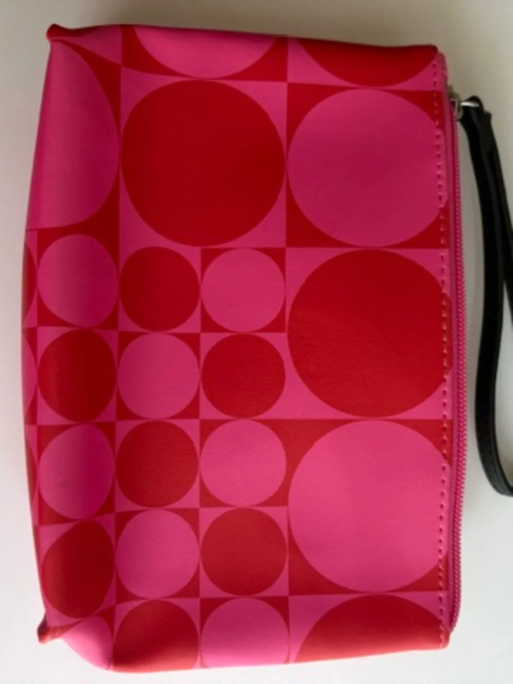 Shiseido Ginza Tokyo Red Patent with Zipper Cosmetic Makeup Bag